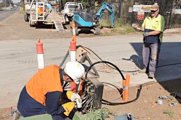 Level 2 electrician in Sydney performing underground power connection and cabling work by Dave Fenech Electrical Services Level 2 electrician in Sydney performing underground power connection and cabling work by Dave Fenech Electrical Services