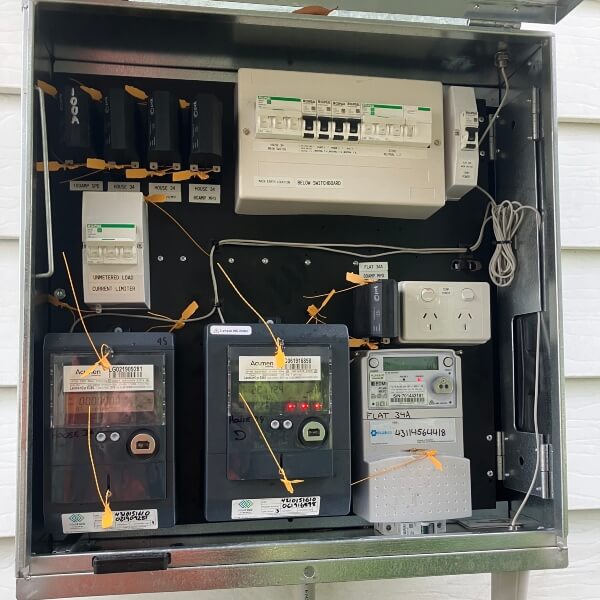 Professional switchboard installation with new meters, breakers and wiring completed by Dave Fenech Electrical Services Sydney